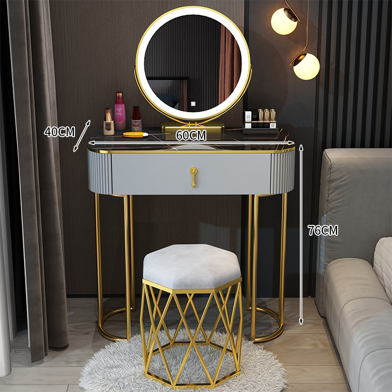 그레이 블랙 골드 대리석 질감 - 아크릴 프레임