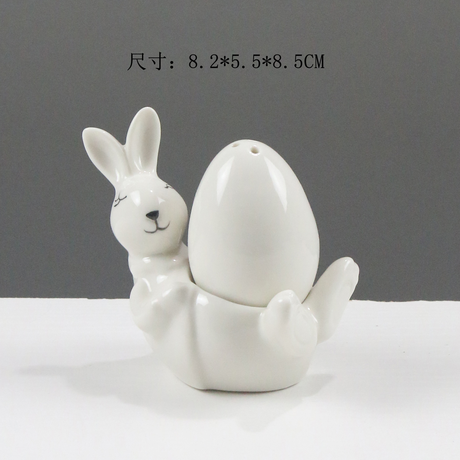 Estilo nórdico moderno de dibujos animados de cerámica juguetona conejo SP modelo sala de escritorio decoración de Pascua comercio exterior transfronterizo mayorista