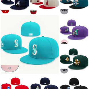 American Hip-Hop Foreign Trade Brimmed Hat for Men and Women, Fully Enclosed Baseball Cap, Non-Adjustable Hat, Flat Brim Sunshade, Versatile