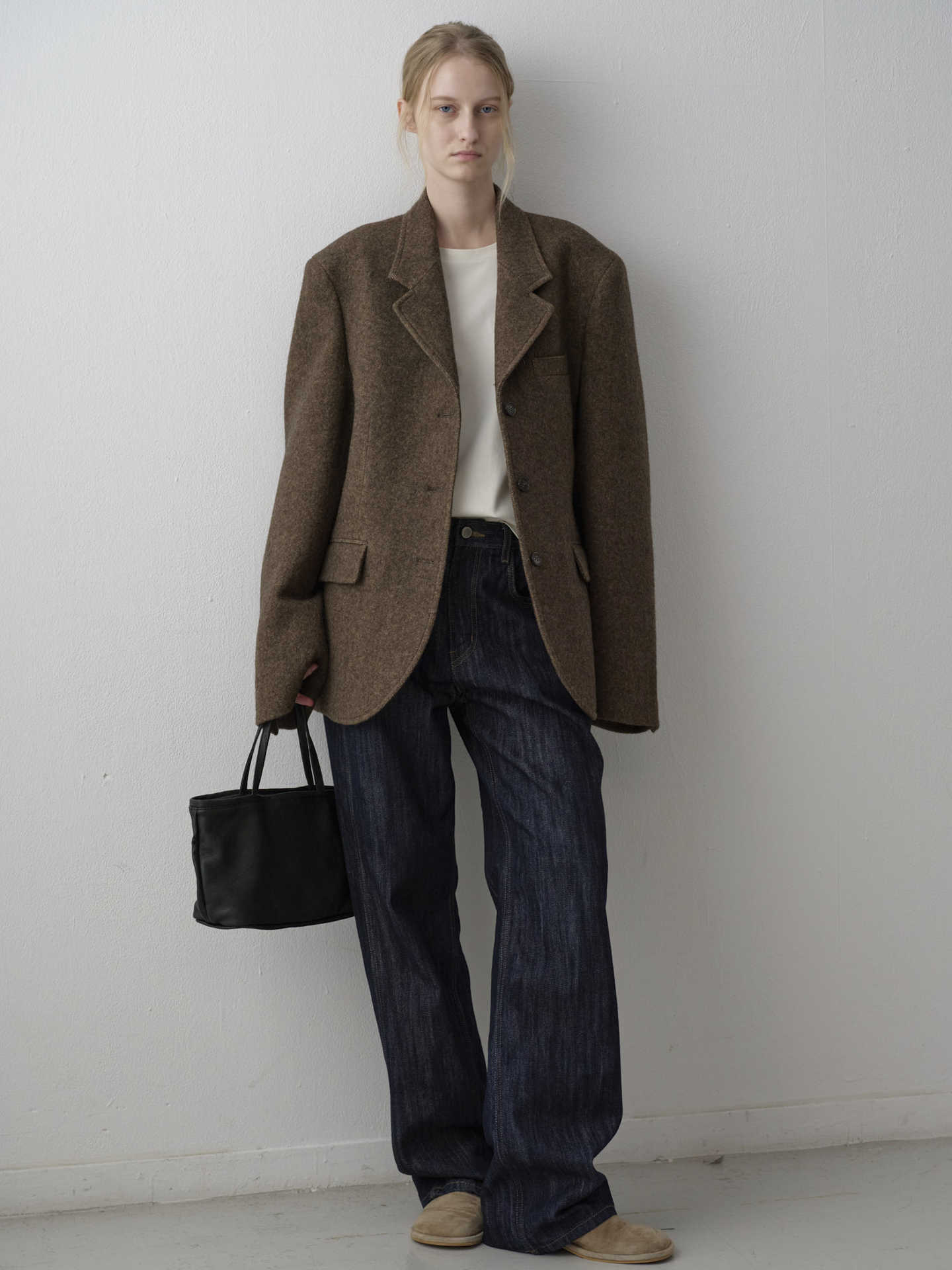 In Stock FAC*DE PATTE*N Woolen For Women Autumn Winter New Simple Elegant Commuter Blazer_ecoleips.com