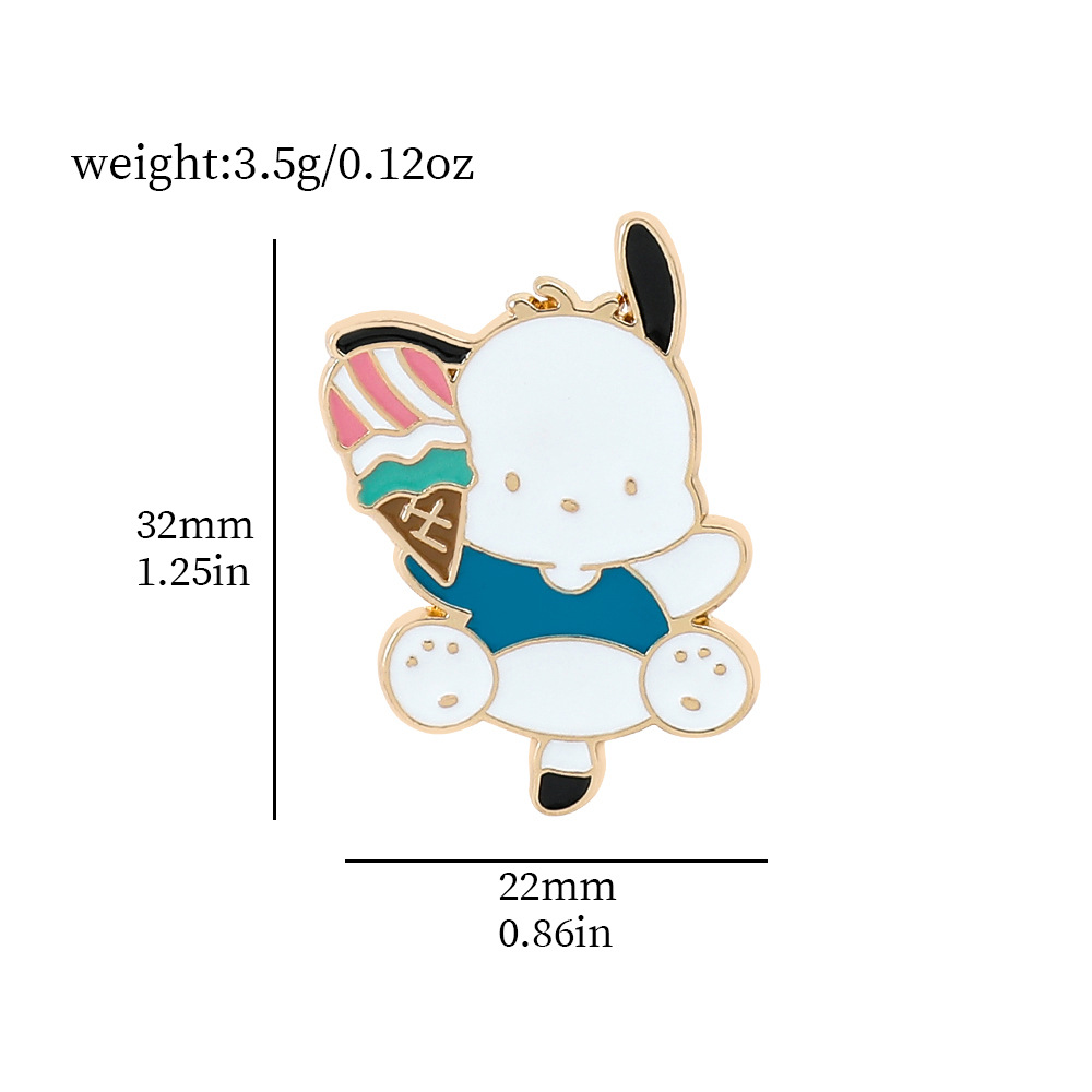 Venta caliente cien Sanrio serie de metal broche de dibujos animados coolomi Yugui perro KT gato todo-fósforo de moda insignia