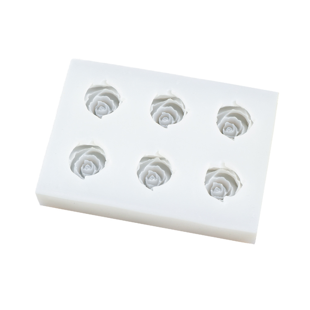 Fondant chocolate Rose forma molde de silicona epoxi aromaterapia hecha a mano decoración la torta vela herramienta para hornear