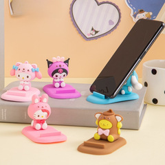 Cartoon Sanrio Phone Stand Cute Plush Desk Decor Accent Bedside Lazy Person Gadget Influencer Gift