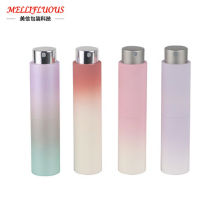Factory spot supply 10ml gradient rotating spray bottle perfume bottle portable sub-bottle spray bottle