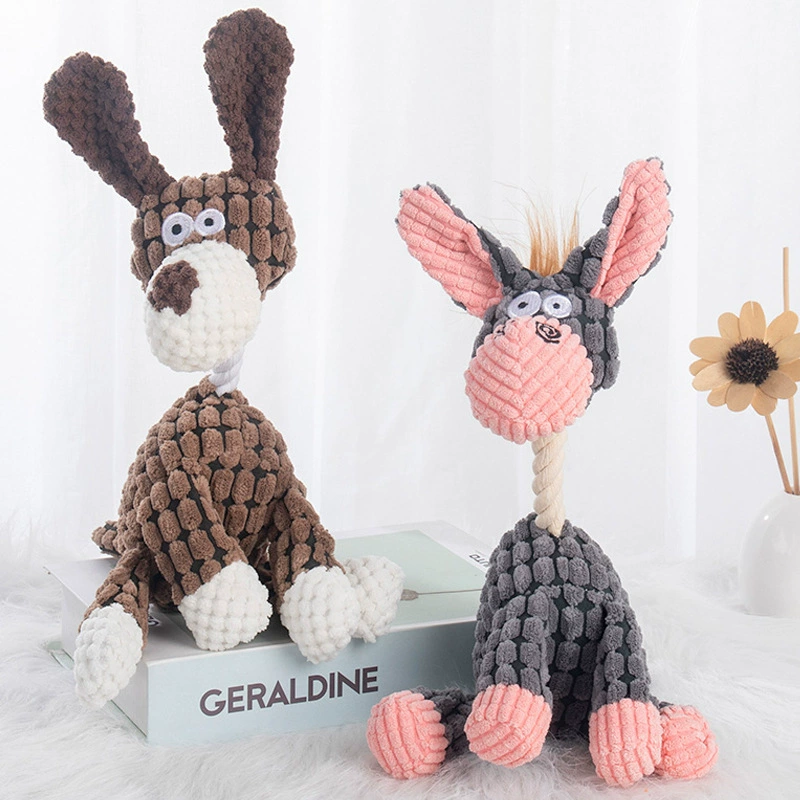 Новые украшения Укус собаки Домашнее животное Голосовая игрушка для решения Мягкая плюшевая кукла Корги Тедди Щенок Товары для домашних животных