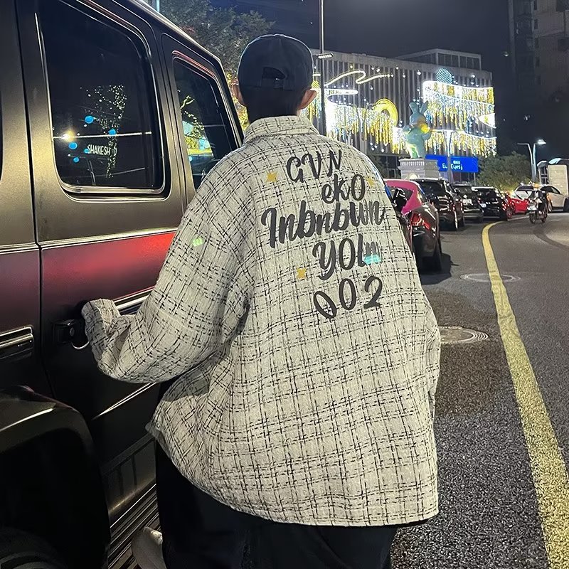 Chaqueta de fragancia pequeña casual de todo fósforo para hombres, marca de moda, estilo de Hong Kong, estudiante, chaqueta suelta, chaqueta de primavera y otoño