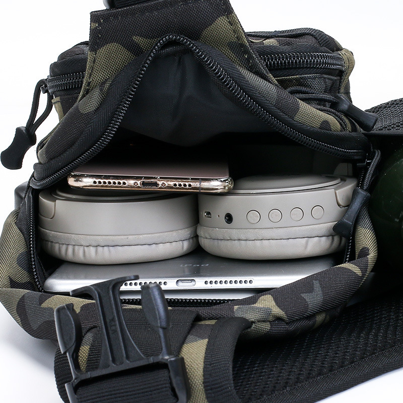 Bolso de pecho de los hombres crossbody bolsa de camuflaje multifuncional mochila táctica al aire libre crossbody bolsa de lona ocio deportes bolsa Luya