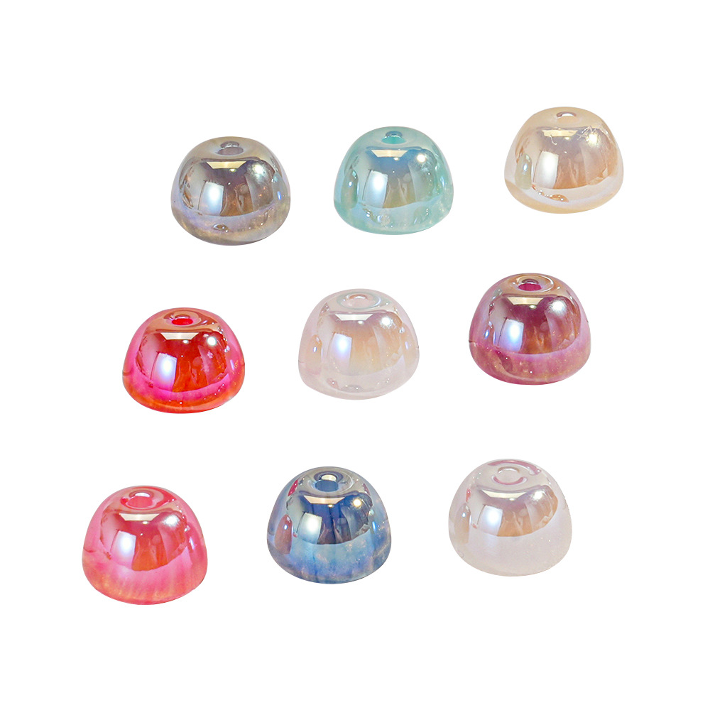 11x8mm resina de color fantasma arena flotante manzana cuentas de agujero a través de cuentas manuales DIY accesorios de cuentas de mano joyas cuentas de barril