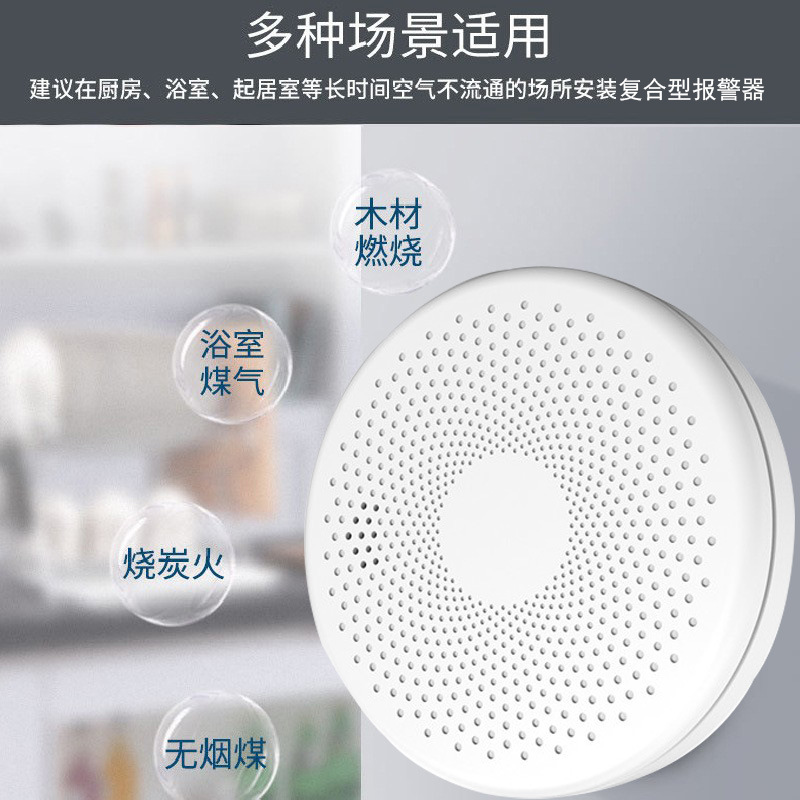 Ce Certified Foreign Trade Supply Wifi Two-In-One Alarm, Photoelectric Smoke Detector, Electrochemical Co Sensor, Sound and Light Alarm