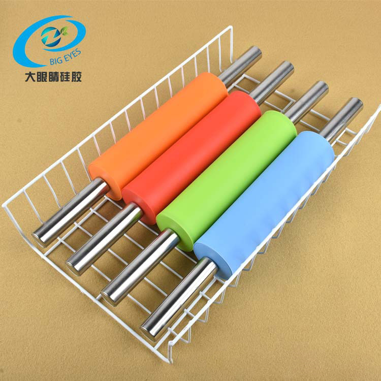 Big Eyes Stainless Steel Flour Stick Rolling Pin Flour Stick Pressed Rolling Pin Home Baking Kitchen Tools