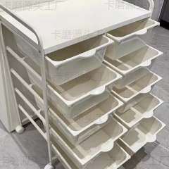抽屉儿童玩具收纳架客厅落地式零食储物柜婴儿宝宝小推车置物架子