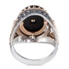 Retro two-color black agate ring, jewelry, 2022 collection, European style