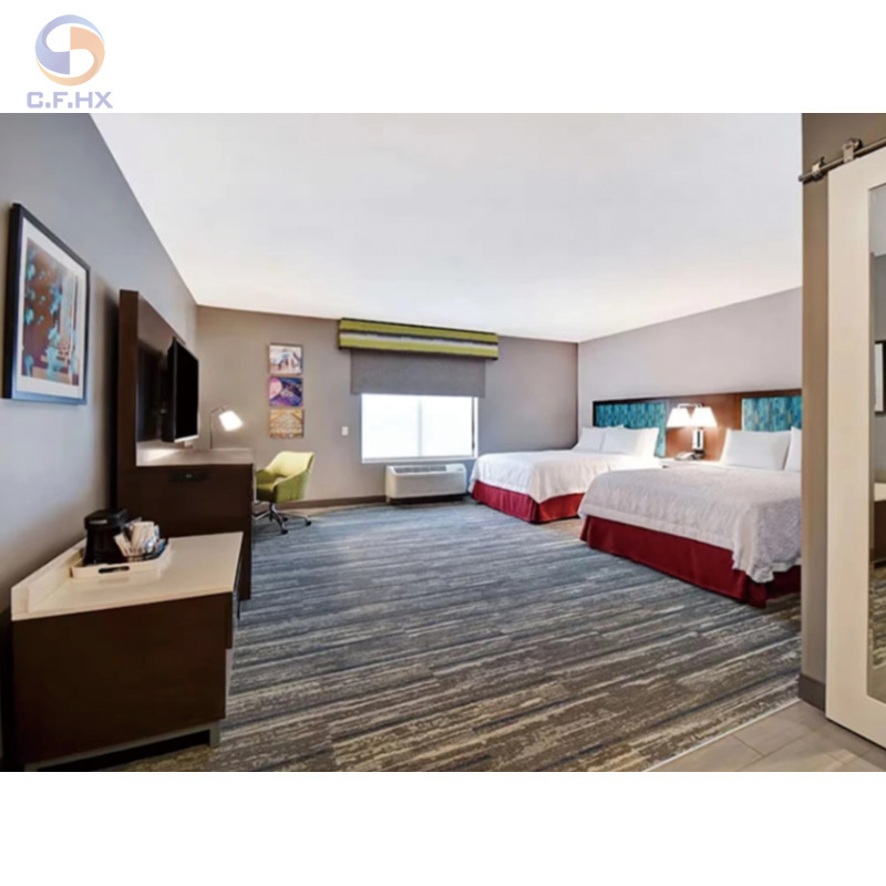 Hampton Inn Economy Hotel Room Furniture Barrier-Free King Bed Room Paint-Free Board Hpl Furniture