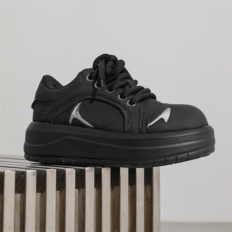 Celebrity-Inspired Smiley Face Chunky Sneakers for Men and Women, Autumn Thick-Soled Height-Increasing Canvas Casual Couple Shoes for Women