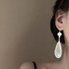 Retro small design advanced earrings, Chinese style, flowered, high-quality style