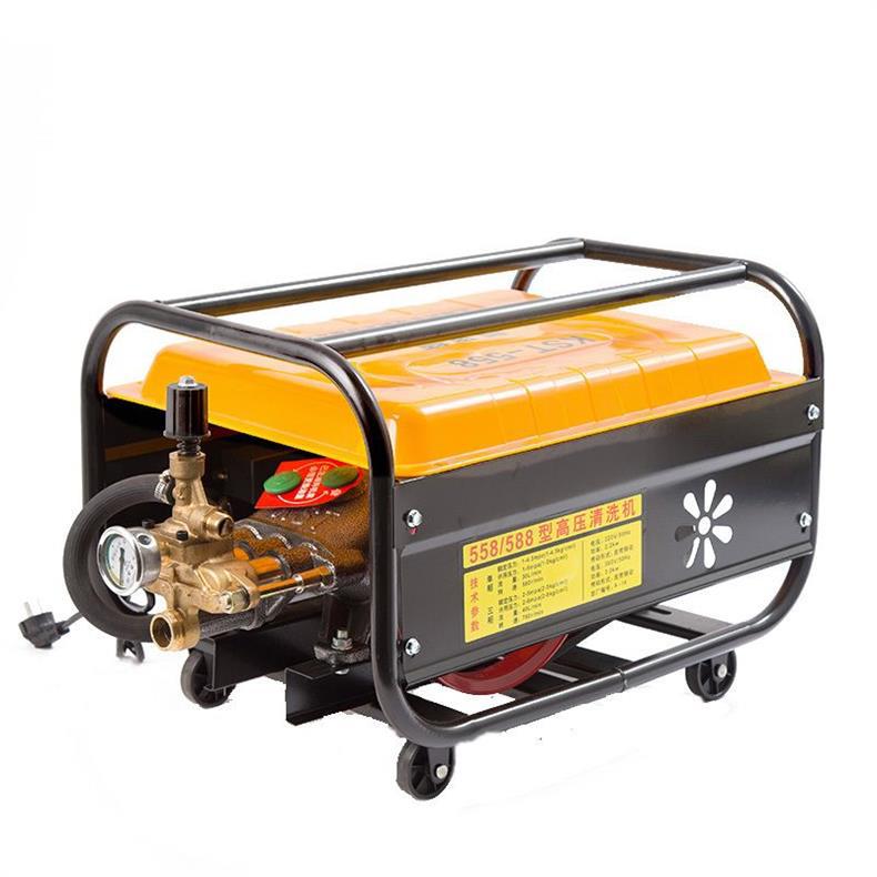 National Standard Commercial Car Washing Machine, Powerful High-Pressure Cleaning Machine for Farms, 558 Water Gun Pump, 220V, Large Flow Rate