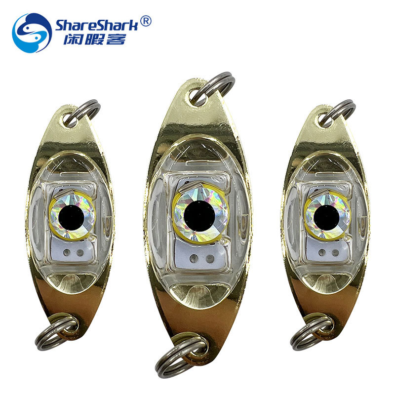 Gran Luz de trampa de peces bajo el agua de hierro LED Luya lentejuelas Botón de recogida de peces luz electrónica dispositivo de recolección de peces multi-color opcional