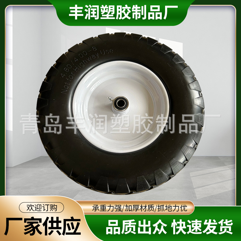 跨境热销亚马逊轮胎16寸400-8聚氨酯pu发泡轮实心防滑轮胎橡胶轮