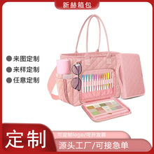 定制亚马逊大容量托特包高颜值便携式单肩书本收纳包收纳袋批发