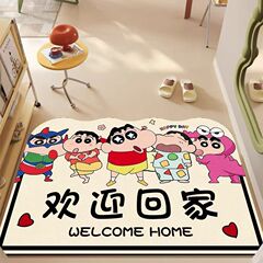 入户门地垫蜡笔小新卡通吸水速干耐磨玄关垫可裁剪家用进门脚垫子
