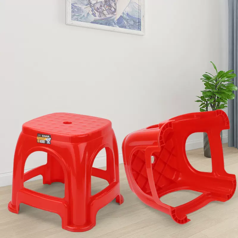 儿童家用加厚塑料凳子低板凳成人矮凳子大排档红色凳学生浴室椅子