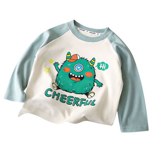 Children's Fleece Base Layer Long Sleeve T-shirt for Toddlers and Kids, Autumn and Winter Boys' and Girls' tops, Children's Clothing, Warm for Middle Children