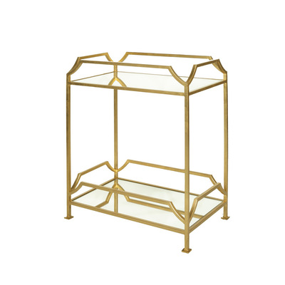 美式轻奢个性铁艺茶几/软装设计/酒店/别墅/样板房/创意铁艺边几