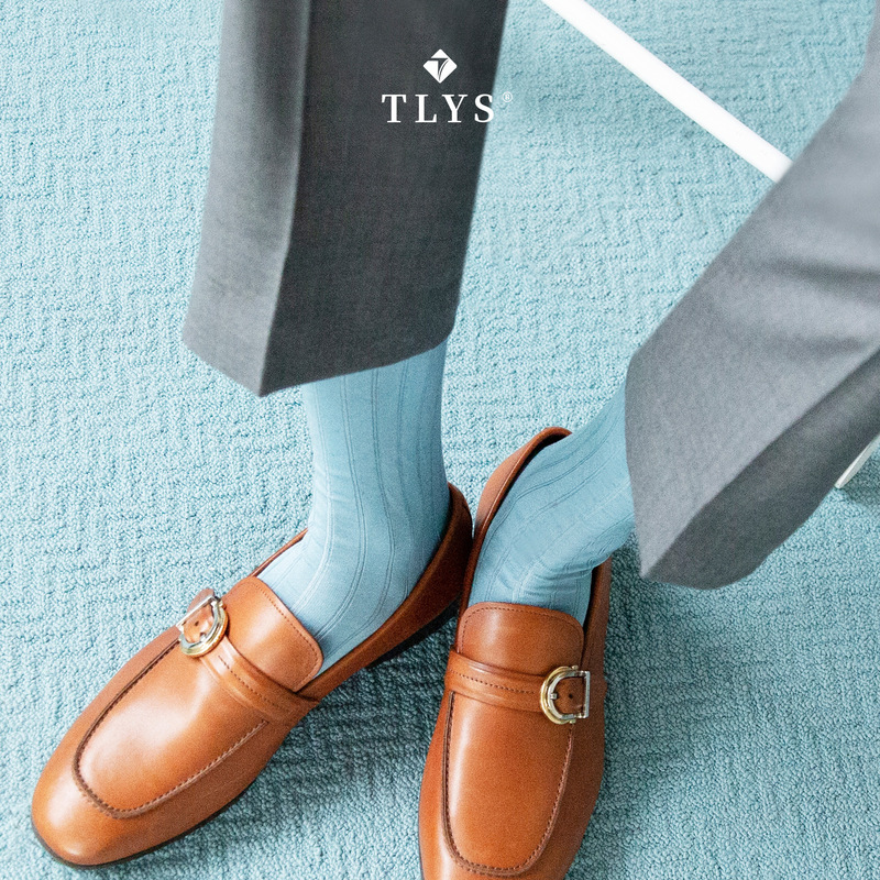 Custom Fashion High Quality Men's Soft Breathable Suit Socks Formal Business Style Design Socks