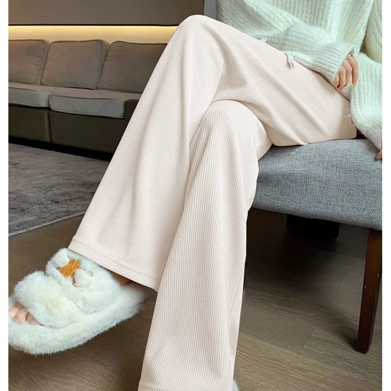 2024 широкие брюки женские осень-зима новый стиль с высокой талией