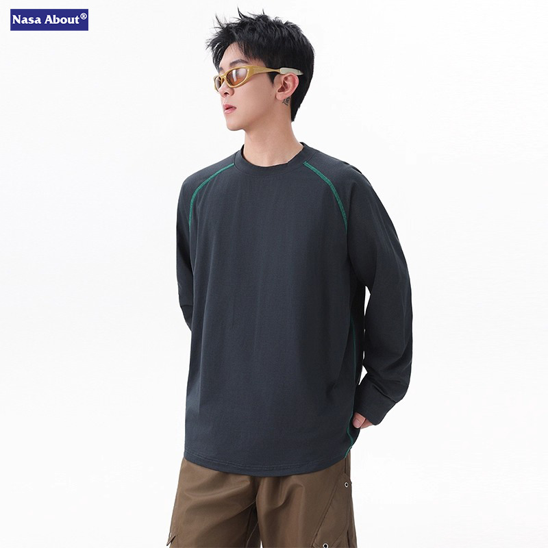 Nasa Ice Silk Sun Protection Long-Sleeved T-Shirt for Men in Summer, Lightweight and Breathable Outdoor Cycling Clothing, Cool and Quick-Drying Sports T-Shirt