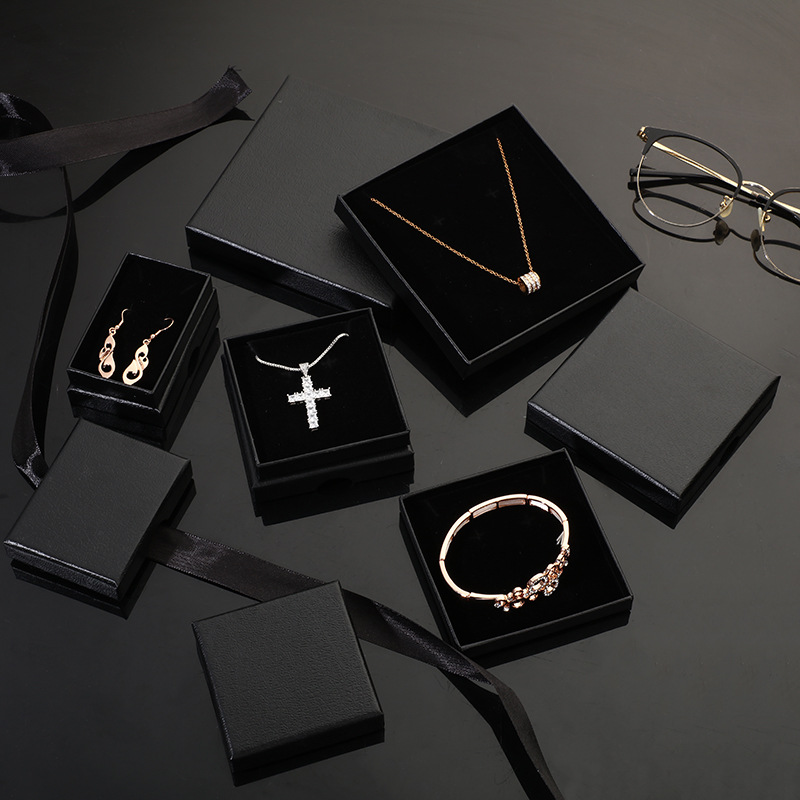 跨境天地盖耳环耳钉手镯首饰收纳盒饰品盒包装盒发簪盒纸盒子批发