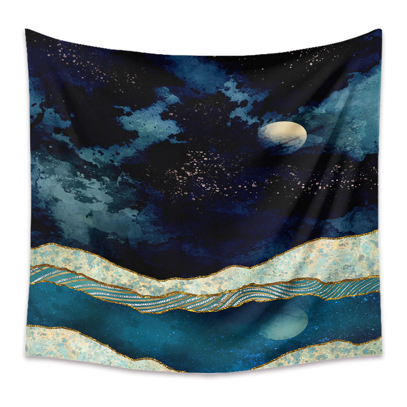 Bohemian Moon Mountain Painting Wall Cloth Decoration Tapestry Wholesale Nihaojewelry display picture 60