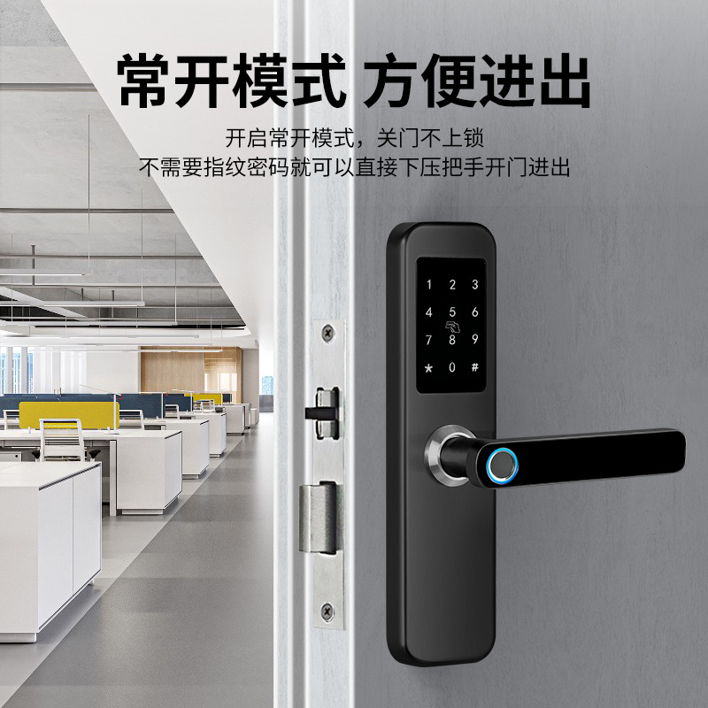 Cerradura inteligente de huella dactilar para puerta de madera, hogar de calidad, nueva función, exclusiva para transfronterizo, control por APP Tuya, con contraseña