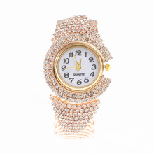 跨境爆款热卖女士手表满钻时尚女表百搭休闲女石英手表女厂家