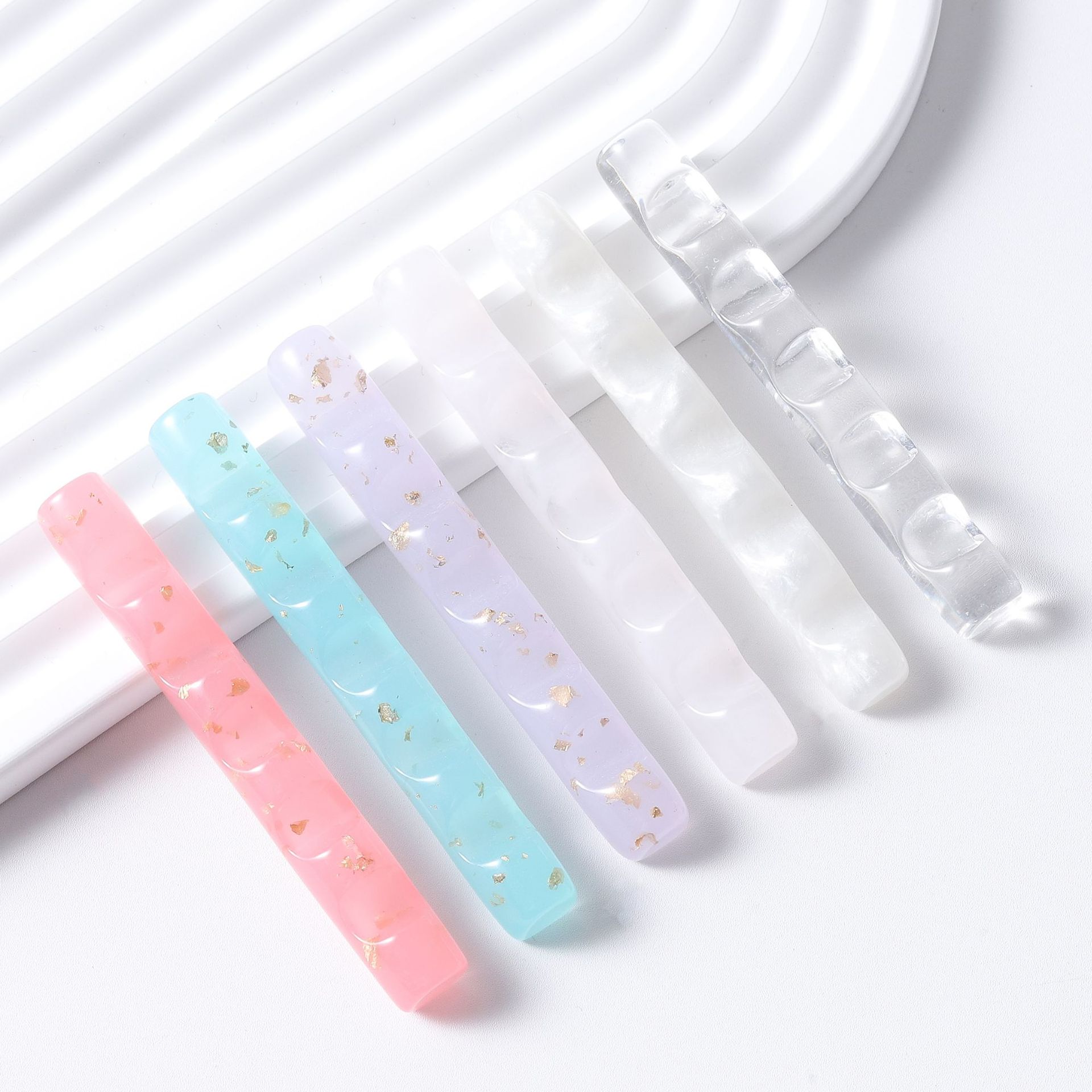 Transfronterizo nuevo estilo japonés de tira larga de uñas de acrílico titular de la pluma mini cepillo de uñas portátil estante de almacenamiento