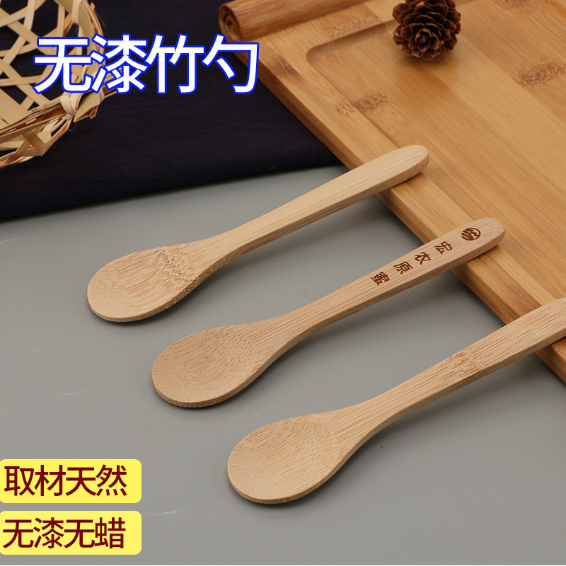 일본식 소 대나무 스푼 차 스푼 커피 믹싱 스푼 롱 핸들 꿀 스푼 조미료 잼 스푼 어린이 디저트 상업 도매