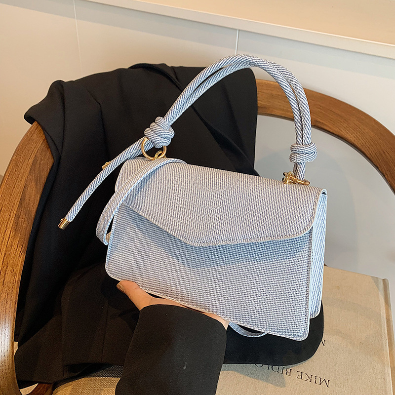 Bolsos de textura superior para mujeres 2024 verano nuevo estilo de moda bolso de mano de color de contraste bolso cuadrado para mujeres bolso de hombro universal