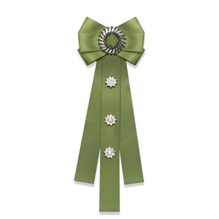 Factory direct South Korea xiangfeng rhinestone fabric bow brooch professional shirt bow tie women's fashion