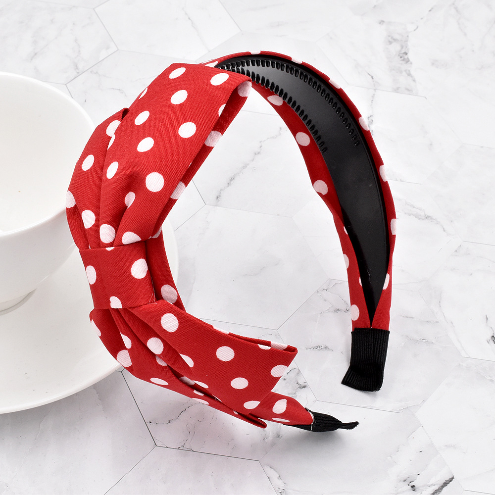 Korea Simple Polka Dot Headband display picture 3