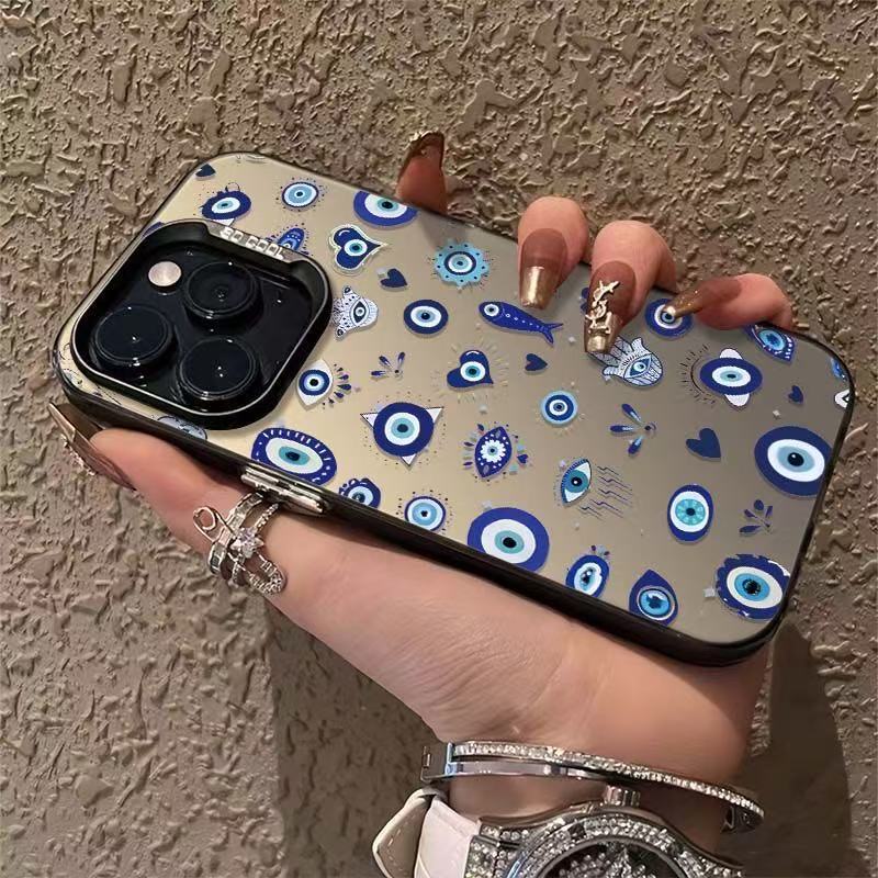 Ojos azules para iPhone 16 funda para teléfono móvil Apple 15promax nuevo 14 personalidad 13pro12 Europa y América x