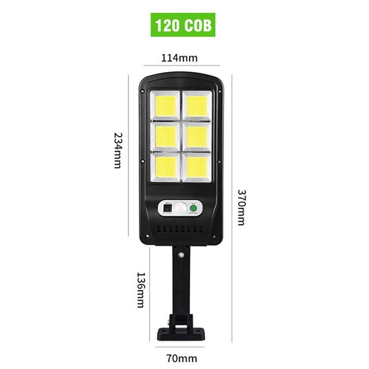 Lámpara de calle de inducción solar lámpara de jardín al aire libre inteligente lámpara de control remoto impermeable al aire libre lámpara de pared