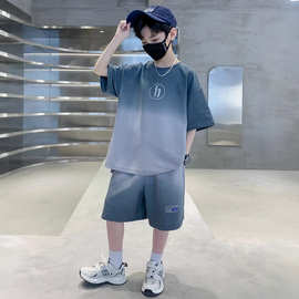 1384#儿童装男童夏装套装2023新款中大童男孩衣服薄款夏季短袖潮