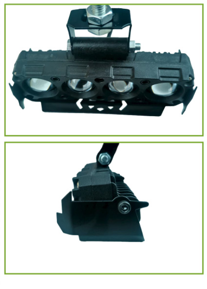 External Headlight Motorcycle Four-Eye Spotlight LED Dual Color Light