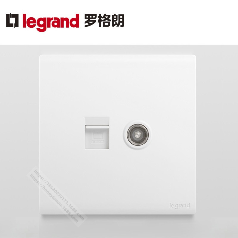 Legrand/罗格朗 简悦 电脑电视插_陶瓷白 F6R/C01/TV