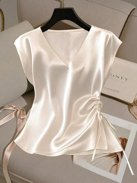 Solid color short sleeve T-shirt