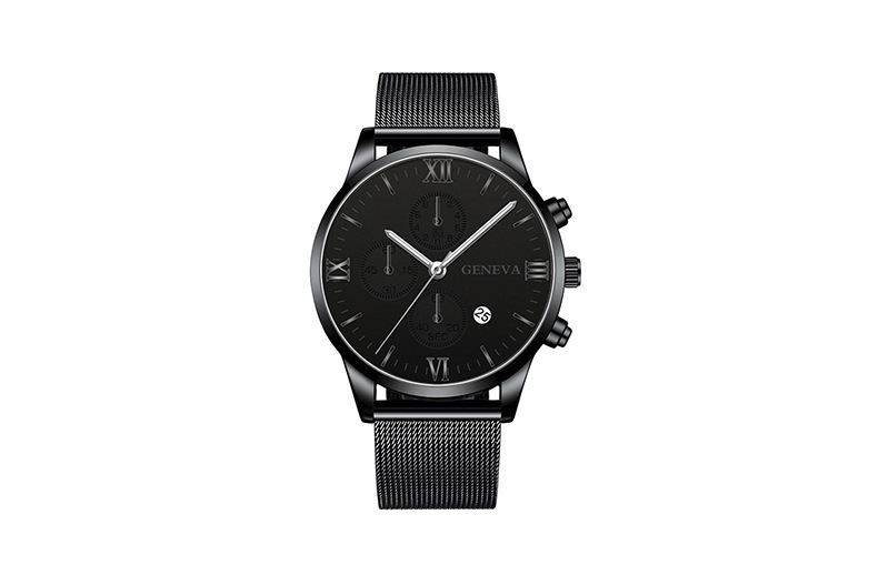 Stainless Steel Strap Material Casual Color Block Buckle Quartz Watch Men's Watches