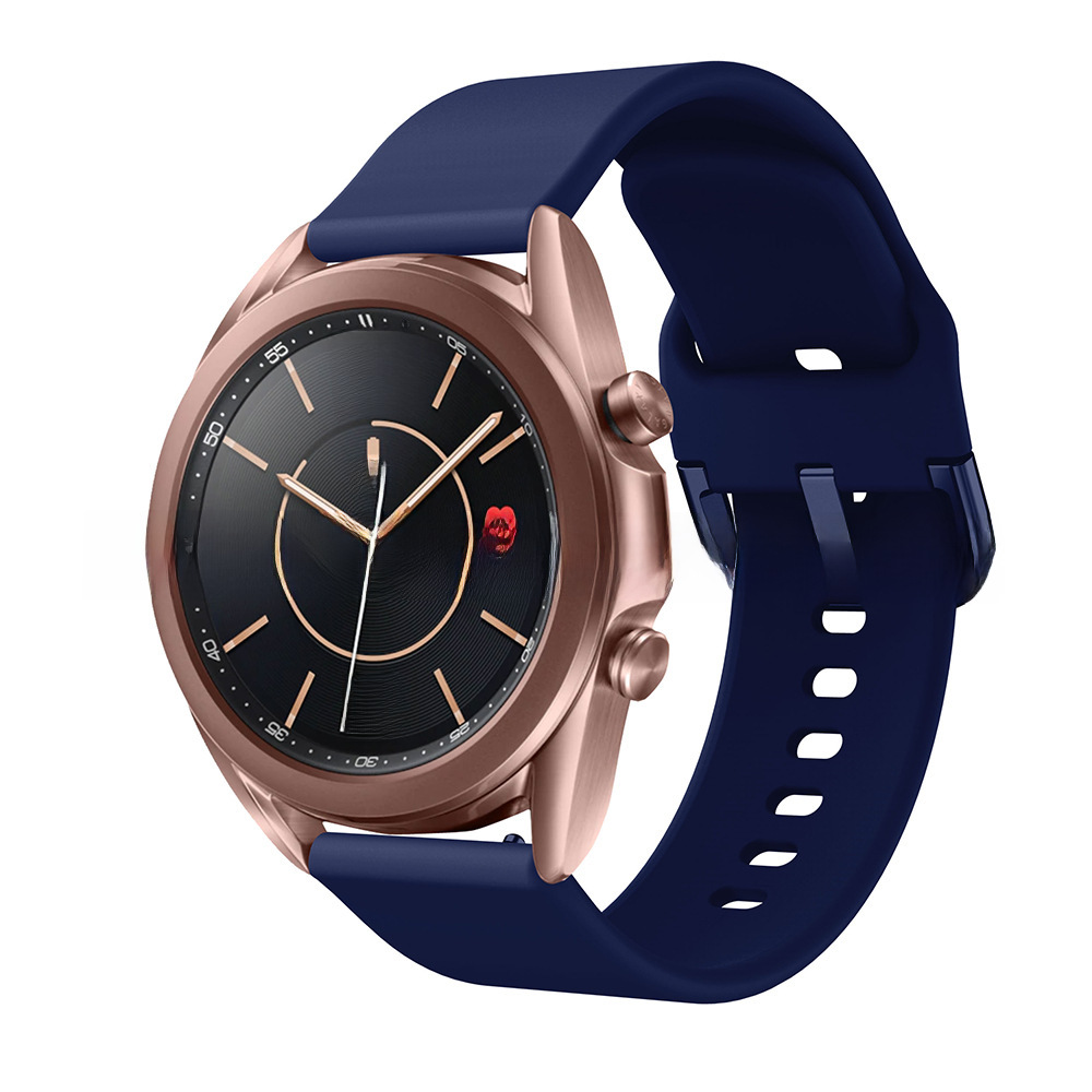 適用於三星galaxy watch3 41mm / 45mm 三星watch3鐵扣硅膠錶帶