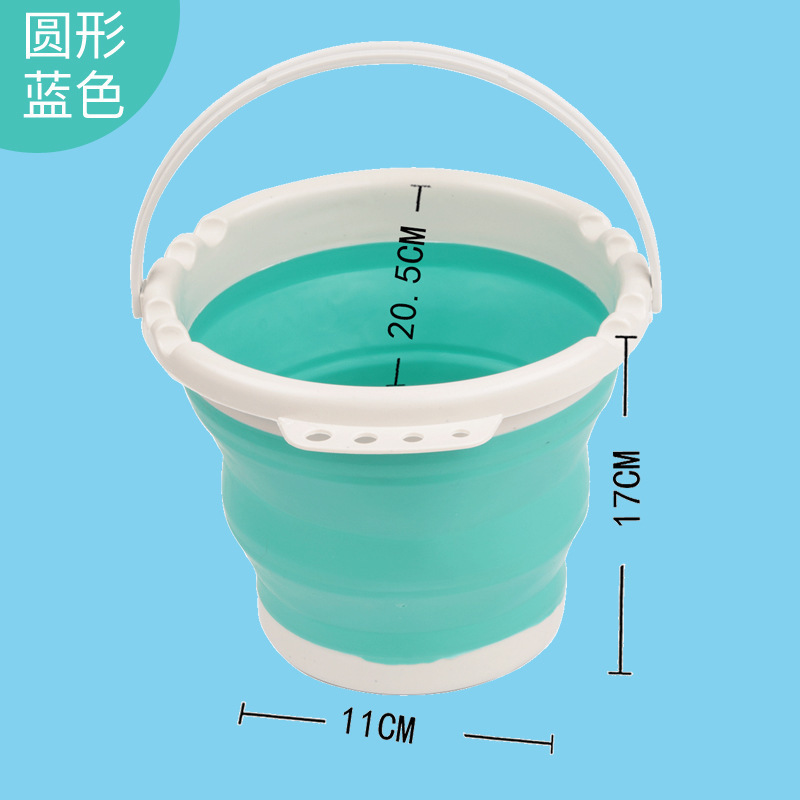 仕切り付き折り畳みバケツ美術画携帯洗浄筒水粉水彩絵の具シリコン洗浄バケツ調色桶|undefined