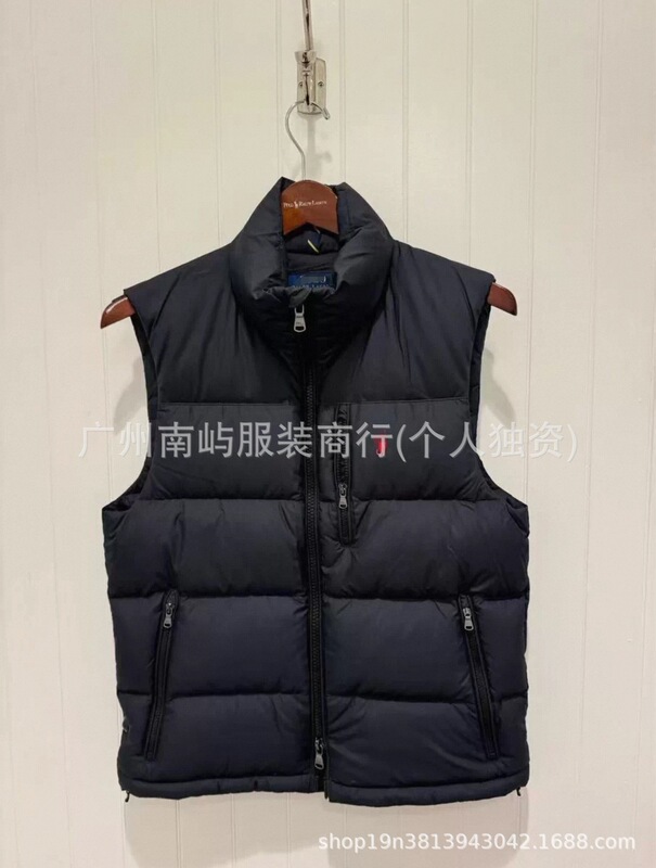 跨境专供爆款货源RL拉夫小马标男女款秋冬美式立领保暖棉衣马甲款|undefined