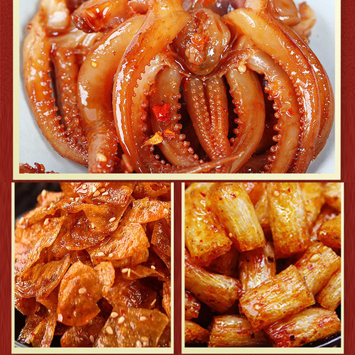 A gift set of spicy snacks and braised meat for delivery, perfect for boyfriend's late-night snacking. Contains duck wings.